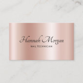 Carte De Visite Pale Rose Gold Elegant Ombre (Devant)