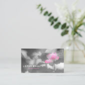 Carte De Visite Pale Rose Lotus l Photographie originale (Debout devant)