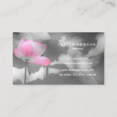 Carte De Visite Pale Rose Lotus l Photographie originale (Dos)