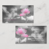 Carte De Visite Pale Rose Lotus l Photographie originale (Devant / Derrière)