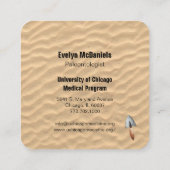 carte de visite paléontologue des os de dinosaures (Dos)