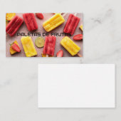 Carte De Visite Paletas de frutas (Devant / Derrière)
