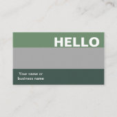 Carte De Visite Palette couleur gris vert Hello minimal Classy (Devant)