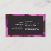 Carte De Visite Palette de beauté rose pour artiste maquillage ind (Dos)