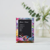 Carte De Visite PALETTE DE COULEUR ARTISTE MONOGRAM Peintre, Artic (Debout devant)