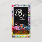 Carte De Visite PALETTE DE COULEUR ARTISTE MONOGRAM Peintre, Artic (Dos)