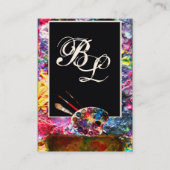 Carte De Visite PALETTE DE COULEUR ARTISTE MONOGRAM Peintre, Artic (Dos)