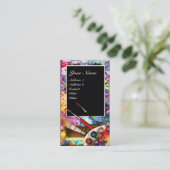 Carte De Visite PALETTE DE COULEUR ARTISTE MONOGRAM Peintre, Artic (Debout devant)