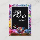 Carte De Visite PALETTE DE COULEUR ARTISTE MONOGRAM Peintre, Artic (Dos)