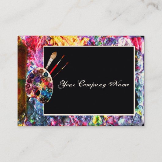 Carte De Visite PALETTE DE COULEUR ARTISTE / Peintre, Matériaux d' (Dos)