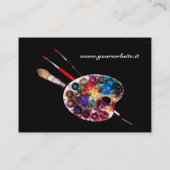 Carte De Visite PALETTE DE COULEUR D'ARTISTE / Peintre, Matériaux (Dos)