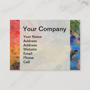 Carte De Visite Palette de couleurs de peintre artistique
