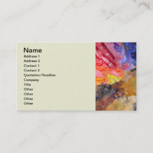 Carte De Visite Palette de couleurs de peintre artistique