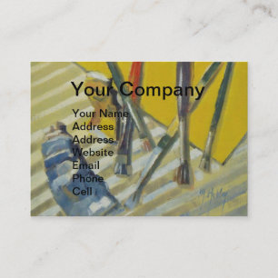 Carte De Visite Palette de couleurs de peintre artistique