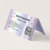 Carte De Visite Palette de fidélité pliée de la palette des yeux F (Dos)