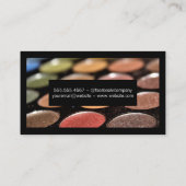Carte De Visite Palette de maquillage | Bordure noire (Dos)