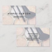 Carte De Visite Palette de maquillage | Brosses de maquillage (Devant / Derrière)