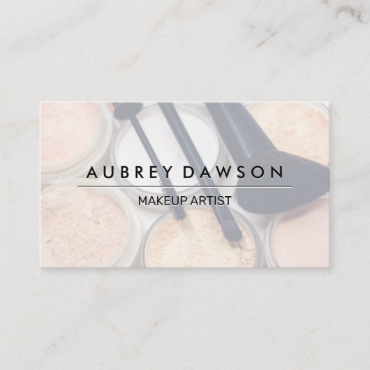 Carte De Visite Palette de maquillage | Brosses de maquillage (Devant)