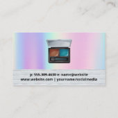 Carte De Visite Palette de maquillage et pinceau | Rainbow Blend (Dos)