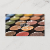 Carte De Visite Palette de maquillage | Logo maquillage | Éclairag (Dos)