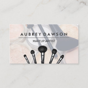 Carte De Visite Palette de Maquillage Pinceaux de Maquillage
