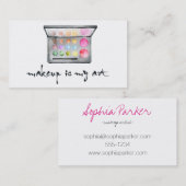 Carte De Visite Palette de maquilleur - le "maquillage est (Devant / Derrière)