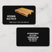 Carte De Visite Palette en bois noir (Devant / Derrière)