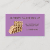 Carte De Visite Palette en bois Purple Professionnel (Devant)