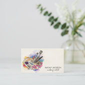 Carte De Visite Palette Outils de maquillage (Debout devant)