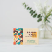 Carte De Visite Palette Rétro Formes géométriques Abstraites (Debout devant)