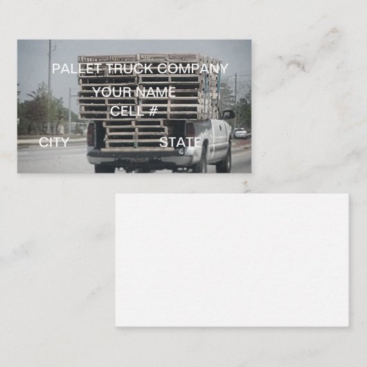 Carte de visite Palettes (Devant / Derrière)