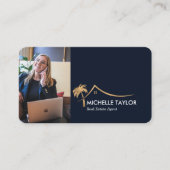 Carte De Visite Palm Coastal Property Real Estate Realtor Photo QR (Devant)