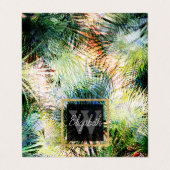 Carte De Visite Palm Feuille moderne Tropical Abstract Design (Extérieur déplié)