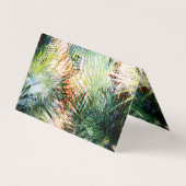 Carte De Visite Palm Feuille moderne Tropical Abstract Design (Dos)