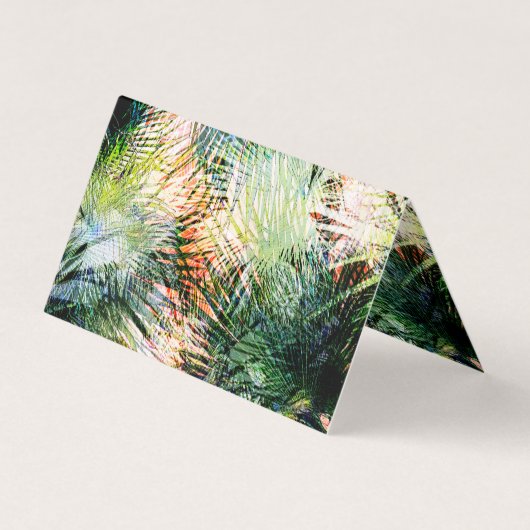 Carte De Visite Palm Feuille moderne Tropical Abstract Design (Dos)