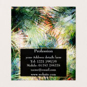 Carte De Visite Palm Feuille moderne Tropical Abstract Design (Intérieur déplié)