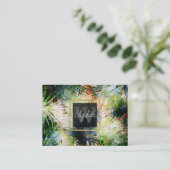 Carte De Visite Palm Feuille moderne Tropical Abstract Design (Debout devant)