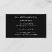 Carte De Visite Palm Feuille Tropical Island Carré vert et blanc (Dos)