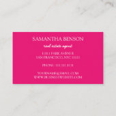 Carte De Visite Palm Feuille Tropical Island Carré vert et blanc (Dos)