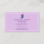 Carte De Visite Palm Feuille Tropical Island Vert & Blanc (Dos)