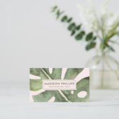 Carte De Visite Palm Leaf Beach Vacances Location de biens immobil (Debout devant)