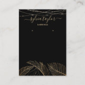 Carte De Visite Palm Monstera Leaf Écran d'oreille ajouter le logo (Devant)