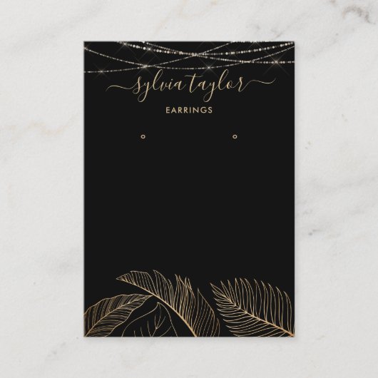 Carte De Visite Palm Monstera Leaf Écran d'oreille ajouter le logo (Devant)
