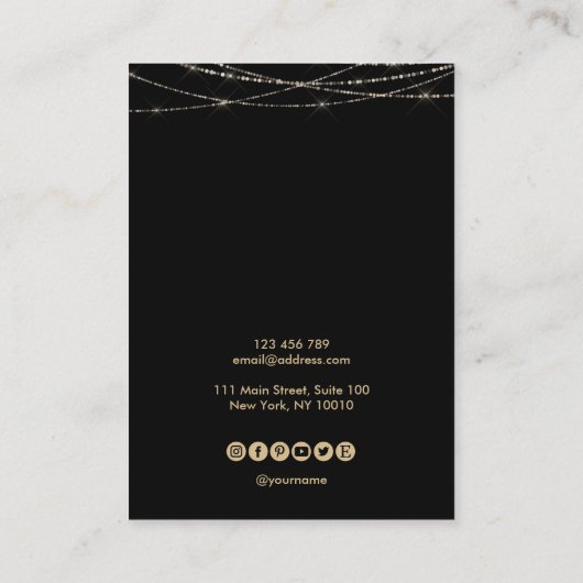 Carte De Visite Palm Monstera Leaf Écran d'oreille ajouter le logo (Dos)