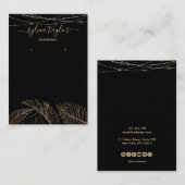 Carte De Visite Palm Monstera Leaf Écran d'oreille ajouter le logo (Devant / Derrière)