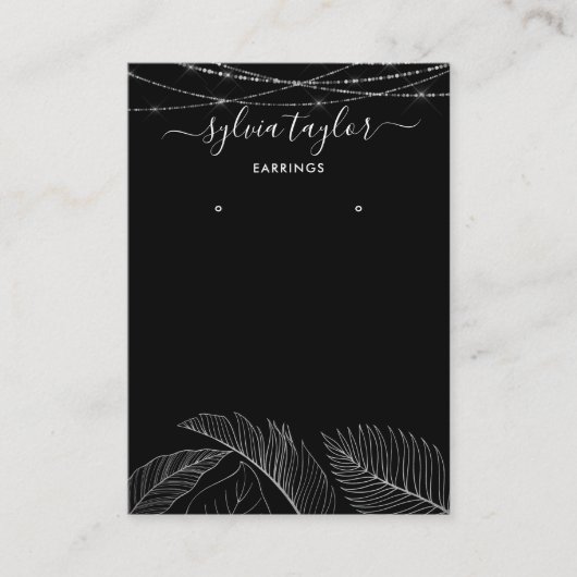 Carte De Visite Palm Monstera Leaf Écran d'oreille ajouter le logo (Devant)