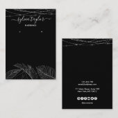 Carte De Visite Palm Monstera Leaf Écran d'oreille ajouter le logo (Devant / Derrière)