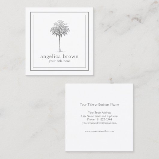 Carte de visite Palm Tree (Devant / Derrière)