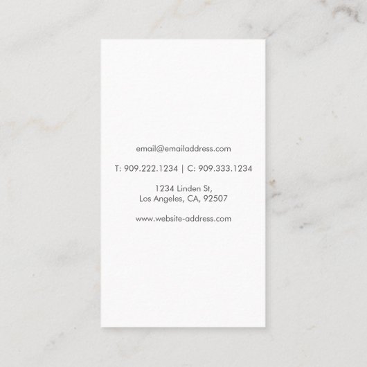 Carte de visite Palm Tree (Dos)