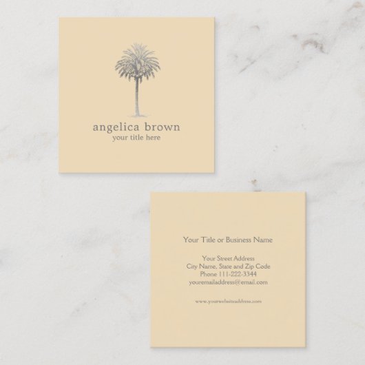 Carte de visite Palm Tree (Devant / Derrière)